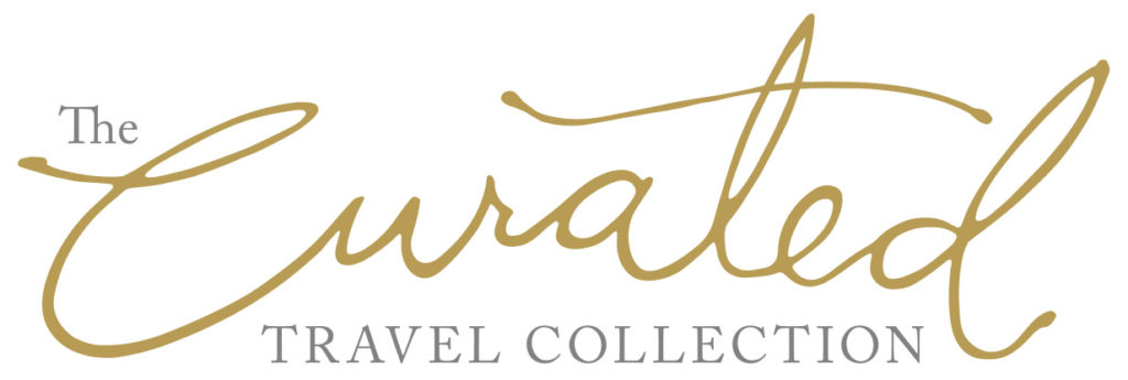 The Curated Travel Collection Banner on a White Background