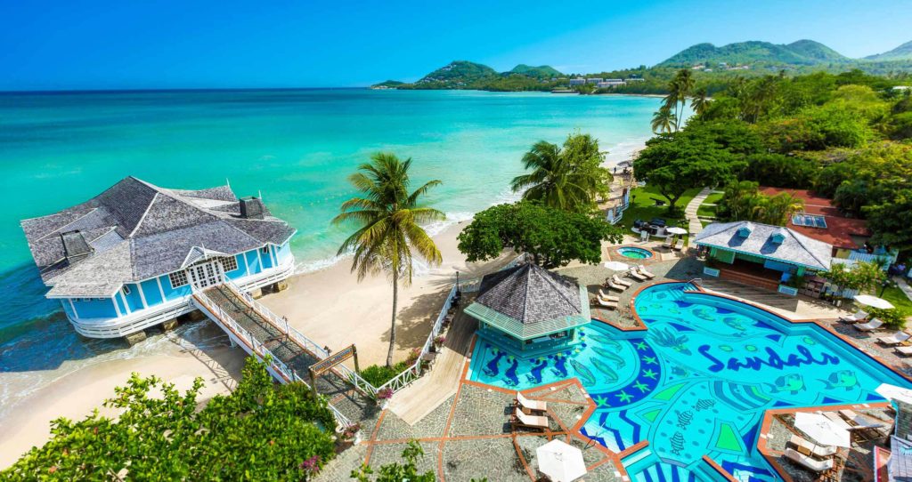 Sandals Halcyon Beach Resort Top View