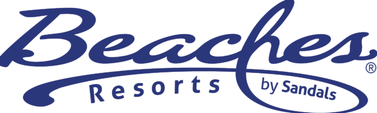 Beaches by Sandals Resort Logo in Blue Color
